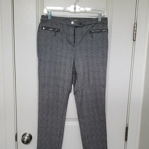 H&M Gray Plaid Straight Leg Pants